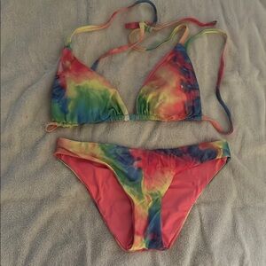 BECCA Multicolor Tie-Dye Bikini
